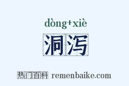 洞泻是什么意思的图片